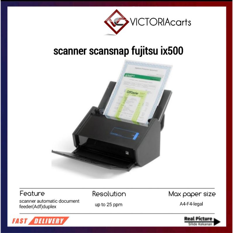 Scanner Fujitsu ScanSnap IX500 siap pakai berkualitas