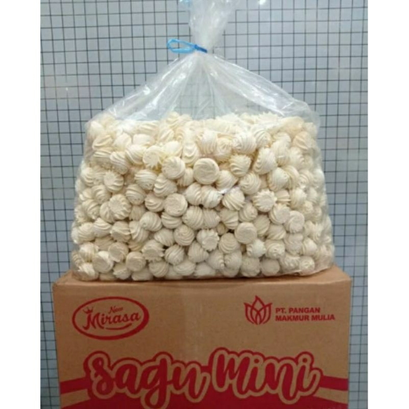 

SAGU SUSU KERUT MINI gurih manis susu merk MIRASA