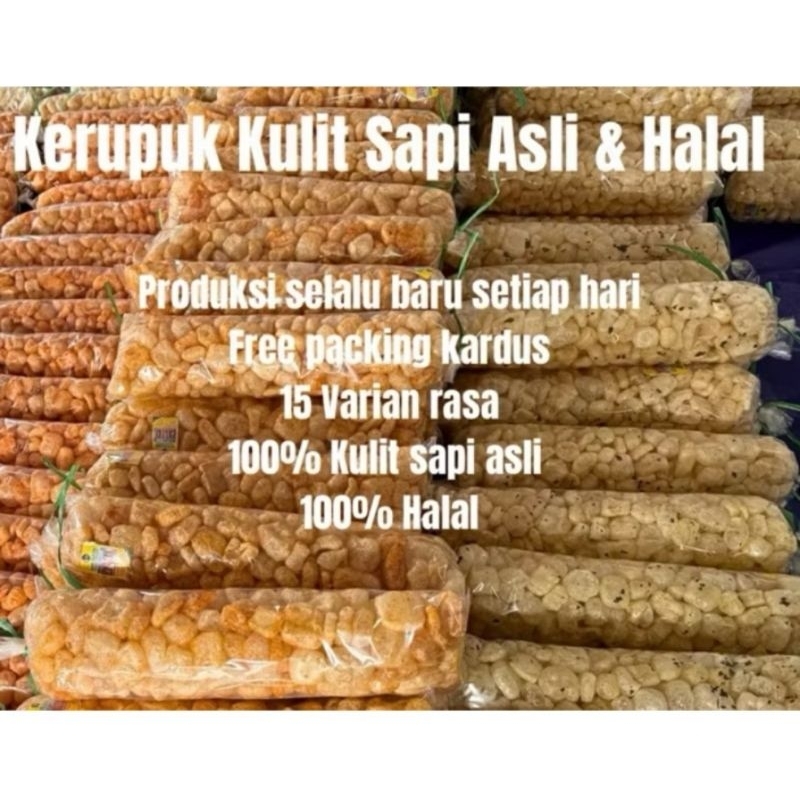 

Nycyta Home Kerupuk Kulit Sapi Rambak Dorokdok Sapi Asli Aneka Rasa Super Renyah 1 Bal 200 Gr