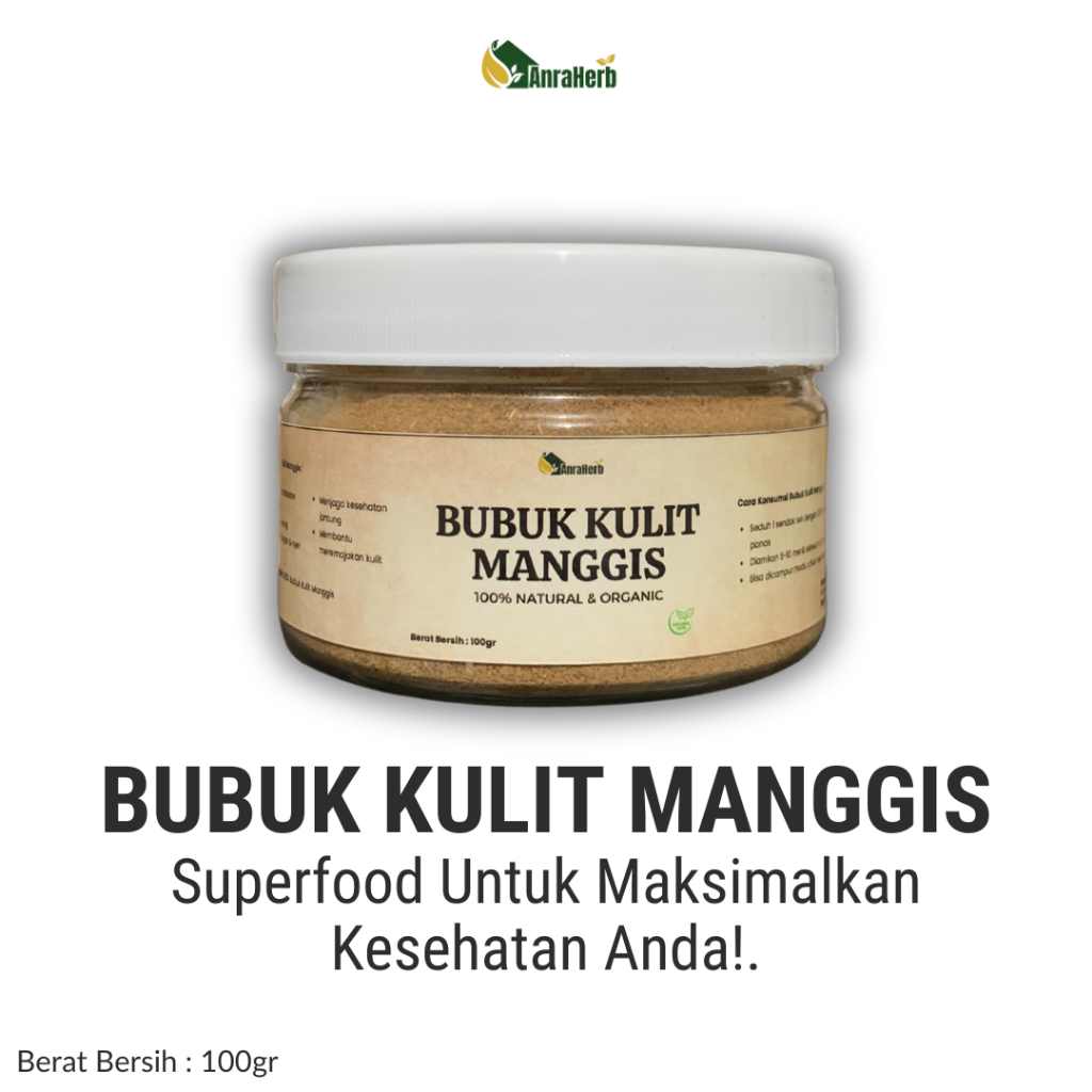 

Bubuk Kulit Manggis 100gr Original By AnraHerb