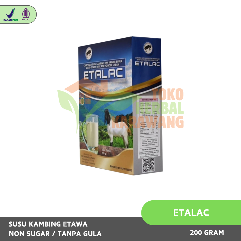 

ETALAC - Susu Kambing Etawa Non Sugar / Tanpa Gula Isi 200gr