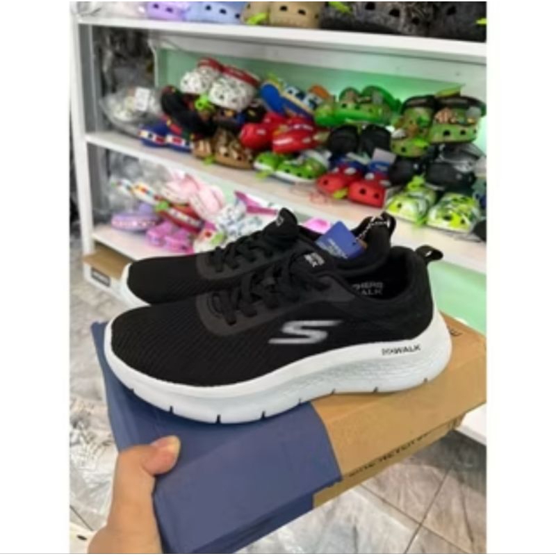 Sepatu go walk strerch fit tali/Skechers wanita go walk strerch/sepatu wanita premium