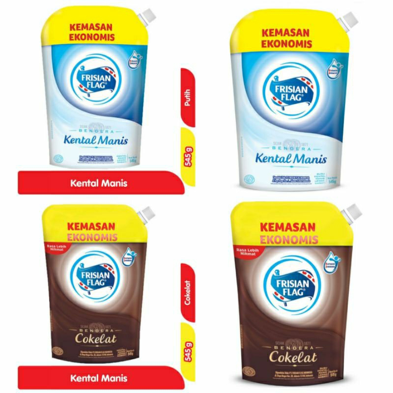 

Frisian Flag Kental Manis Putih 545g/Cokelat 545g