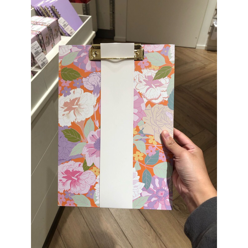 

[JASTIP FLYING TIGER] Papan Dada Bunga Untuk Ujian Papan Bunga Lucu Estetik Cantik || Flower Clip Board with Paper Pads Inside