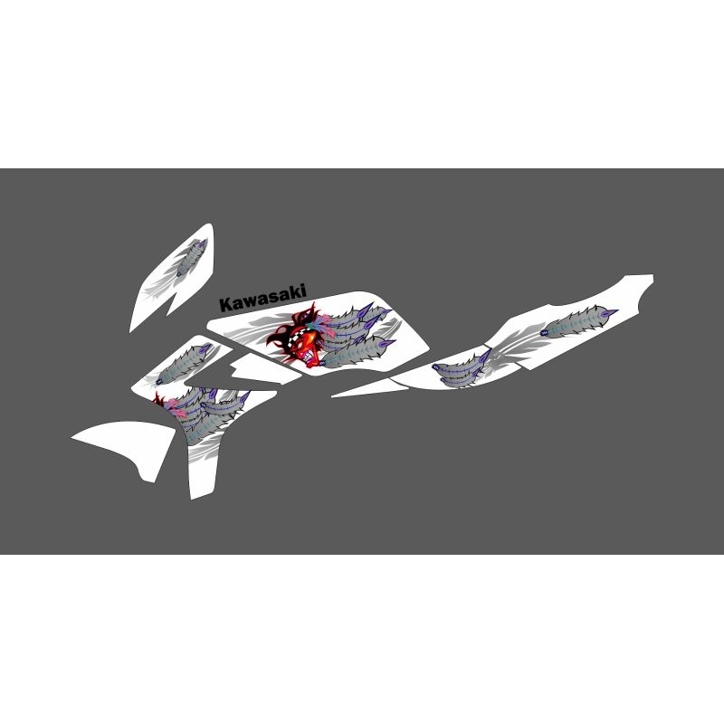 STRIPING TRANSPARAN NINJA SS DESAIN ARAI RUSSEL