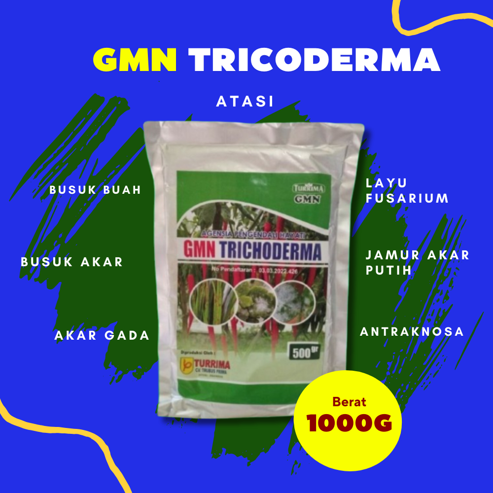 BEBAS JAMUR  Tricoderma Murni Isi 1000Gram, Tricoderma Organik Isi 1000Gram