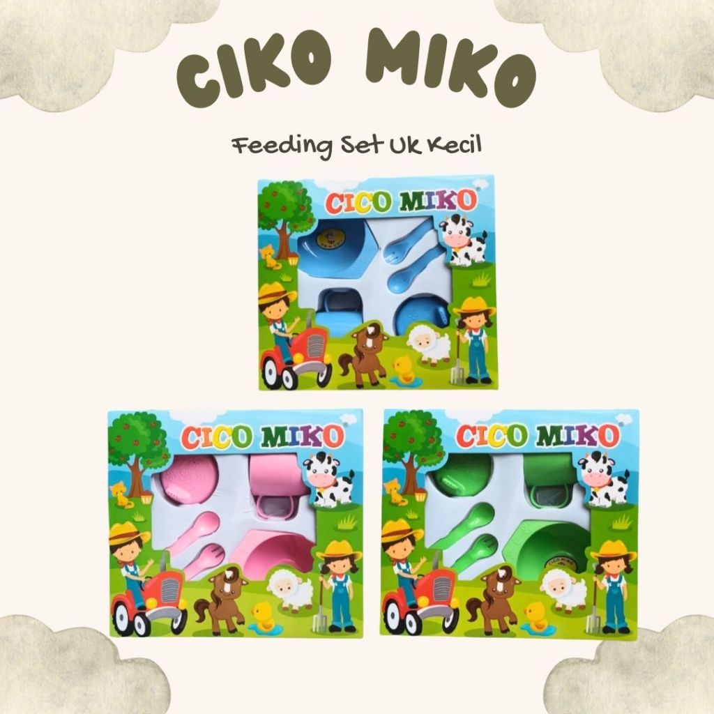 FEEDING SET CICO MIKO KECIL - PERALATAN MAKAN BAYI CICO MIKO KECIL MURAH