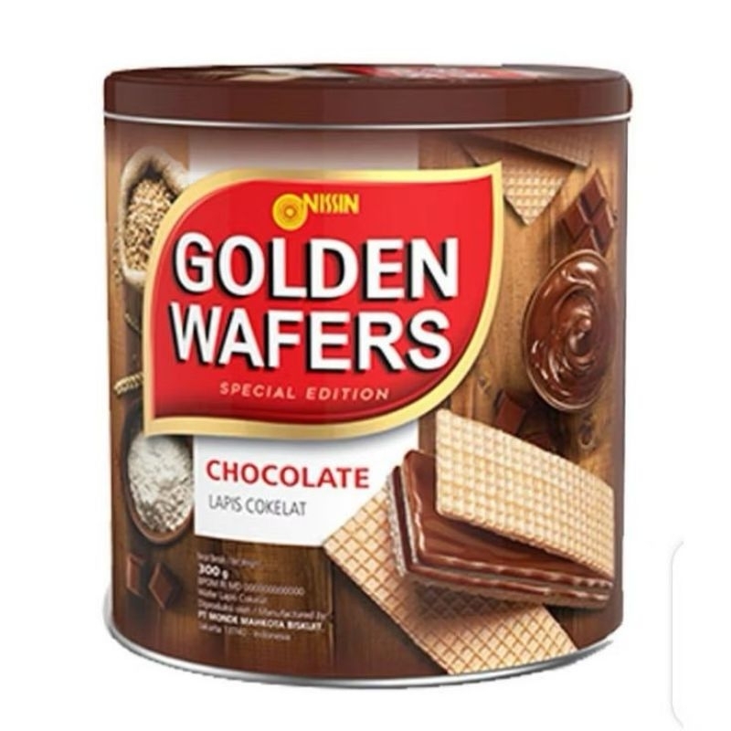 

Nissin Golden Wafer 1kaleng / 233gr cokelat