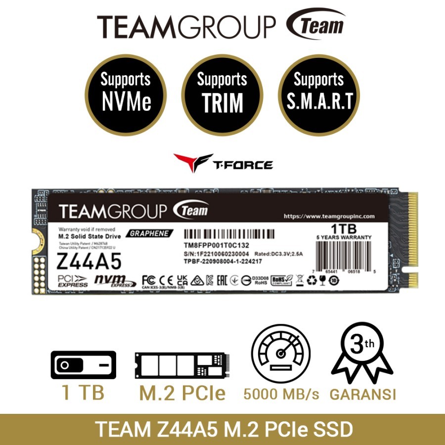 SSD Team T-Force Z44A5 1TB M.2 NVME Gen4