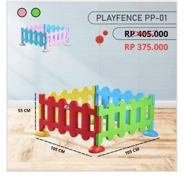 JM Playfence PP-01 Pagar Mainan Anak Plastik Cerah RB5