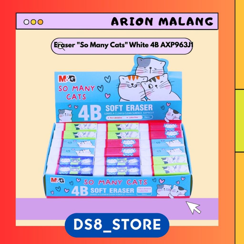 

M&G Eraser "So Many Cats" White 4B AXP963J1