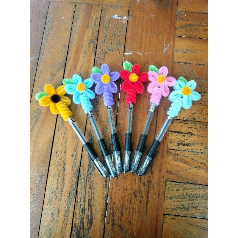 

pulpen kreasi kawat bulu lucu