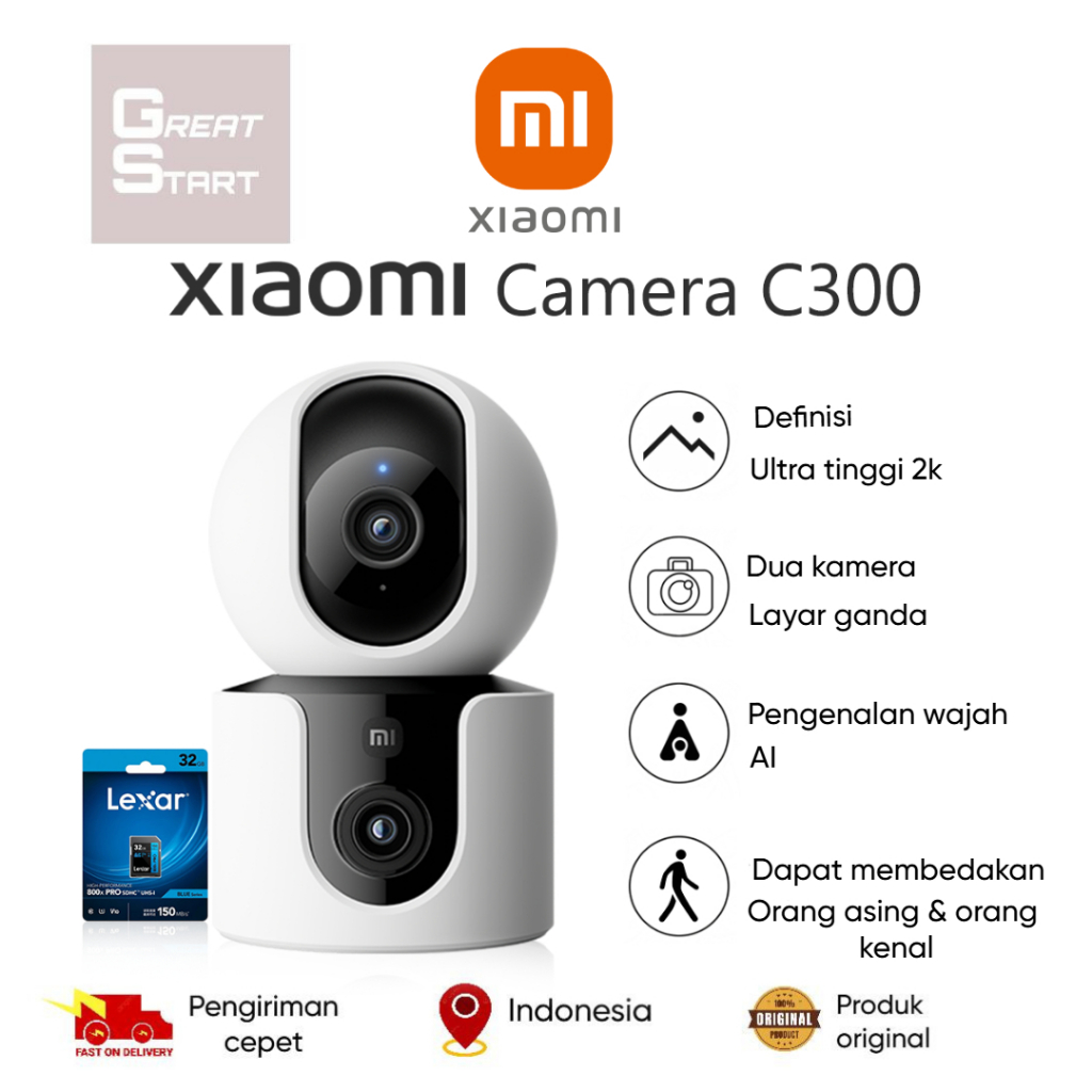 XIAOMI cctv c300 | smart camera C300 dual screen | cctv C300 xiaomi