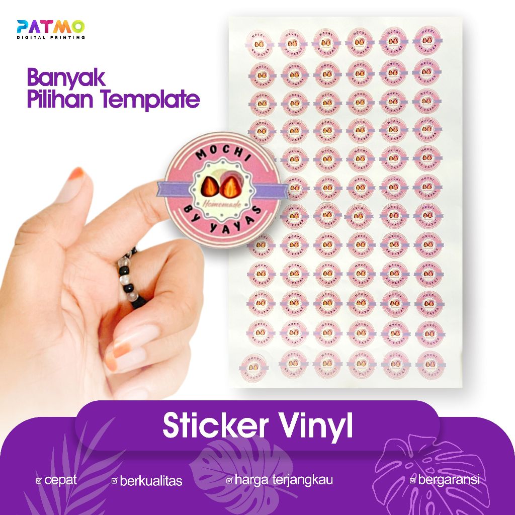 

Cetak Stiker Vinyl A3 | STIKER KEMASAN | STIKER LABEL BULAT | LABEL MAKANAN MINUMAN | LABEL MERK