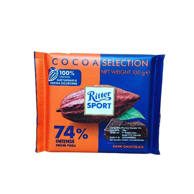

RITTER SPORT COCOA 74% INTENSE W/ COCOA MASS 100 G