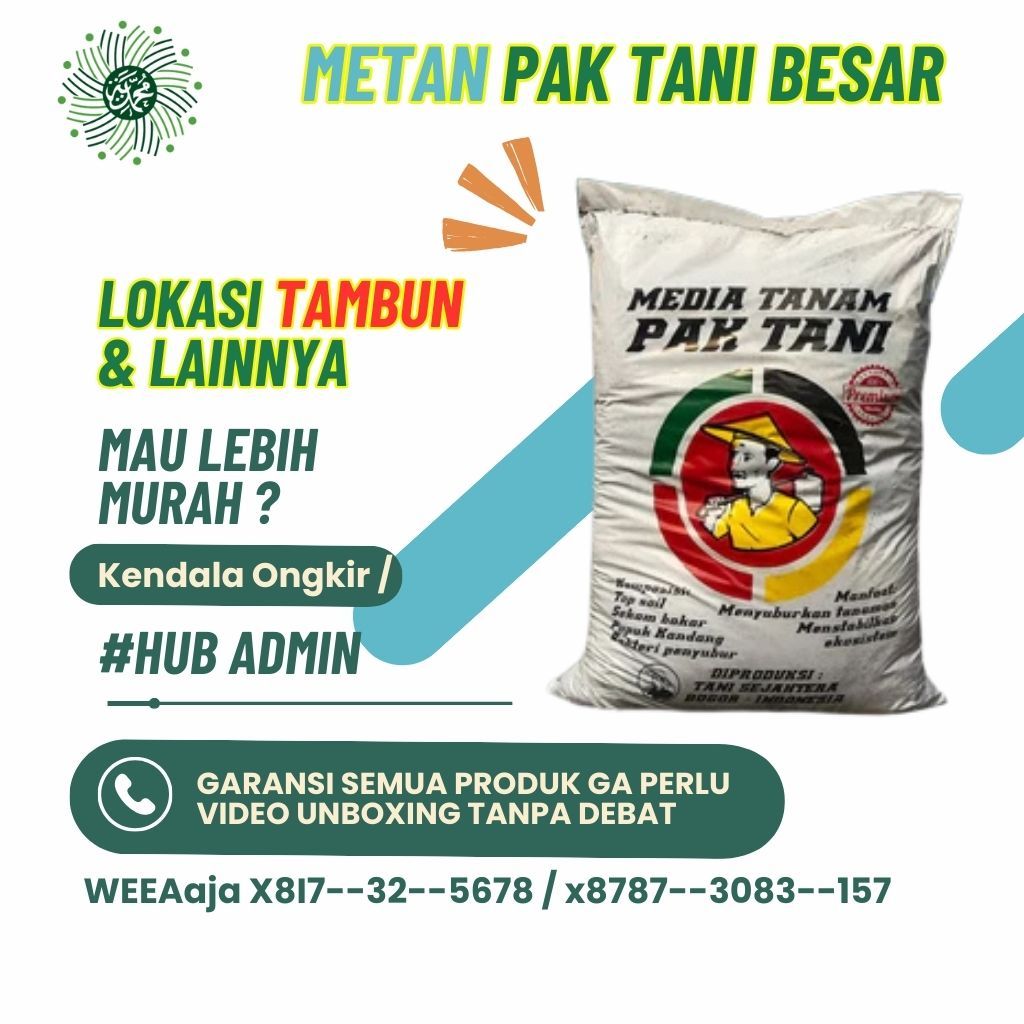 Media Tanam PAK TANI +-20 Kg Kemasan Besar Siap Pakai Tambulapot Tanaman Hias Pupuk Kandang Sekam