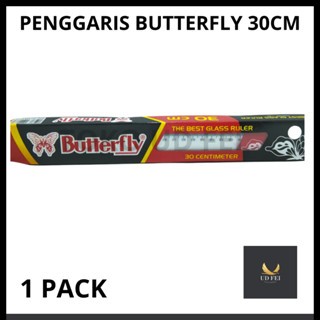 

(1 PACK) Penggaris / Garisan Plastik Butterfly 30 cm Plastik/Penggaris 30cm/ Penggaris Butterfly 30cm