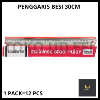 

(1 PACK=12 PCS) Penggaris Besi/ Penggaris 30cm/ Penggaris Besi 30cm/ Garisan Besi 30/ Penggaris Besi Stainless Steel 30 cm Murah Berkualitas/ Mistar Besi