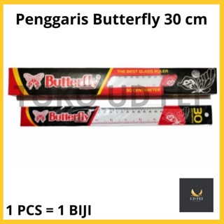 

(1 PCS) Penggaris Butterfly 30cm/ Penggaris 30cm
