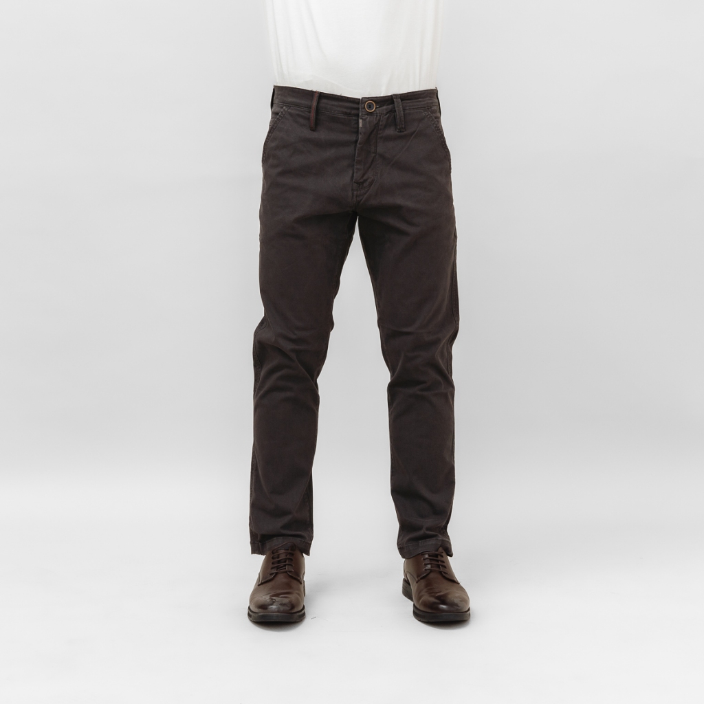 Oxygen Denim 705S Prime C Chino Pants Straight Fit Stretch - Stone 1939