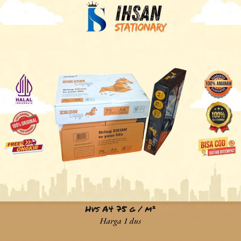 

Kertas Hvs A4 75gsm BMO/EKON (1 DUS)