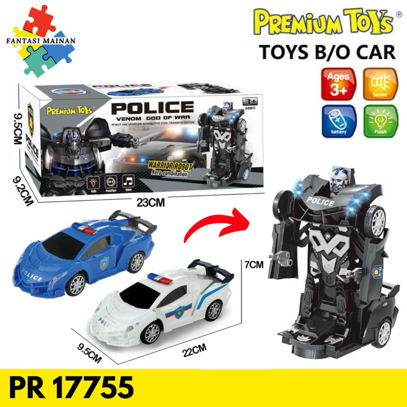 Mainan Mobil polisi jadi robot Mobil polisi berubah jadi robot - police car b/o