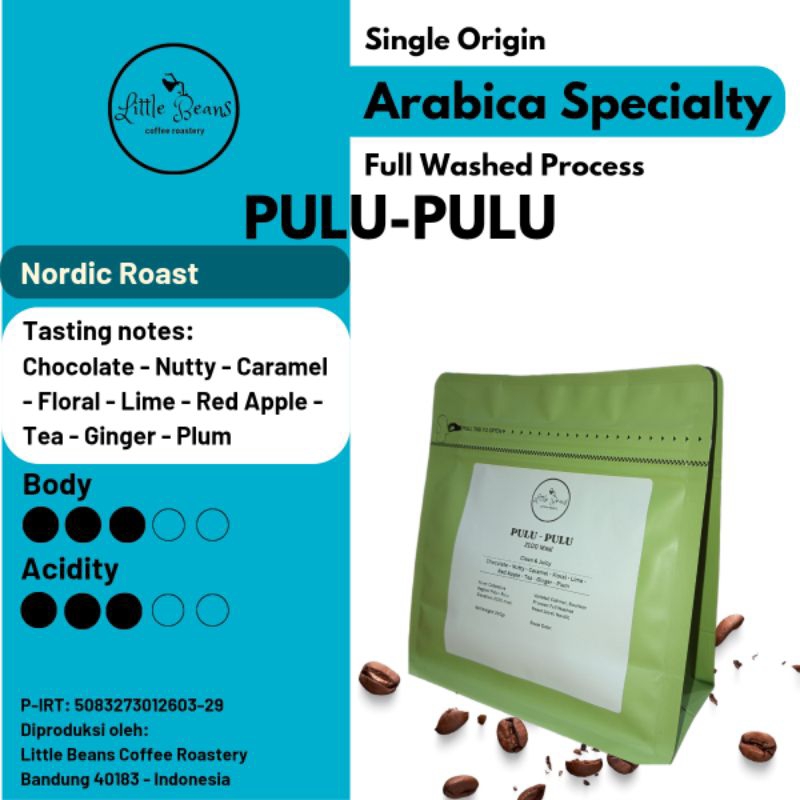 

Kopi Arabica Pulu-Pulu 400gr/200gr/100gr Biji/Bubuk