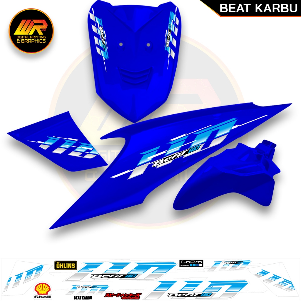 Striping Beat Karbu Motif Vietnam Style Transparan Bahan Bening Beat Karbu