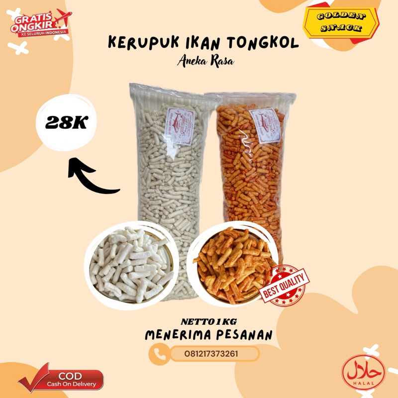 

STIK PILUS TONGKOL CAMILAN 1KG rasa balado dan gurih CASSAVA SNACK FOOD