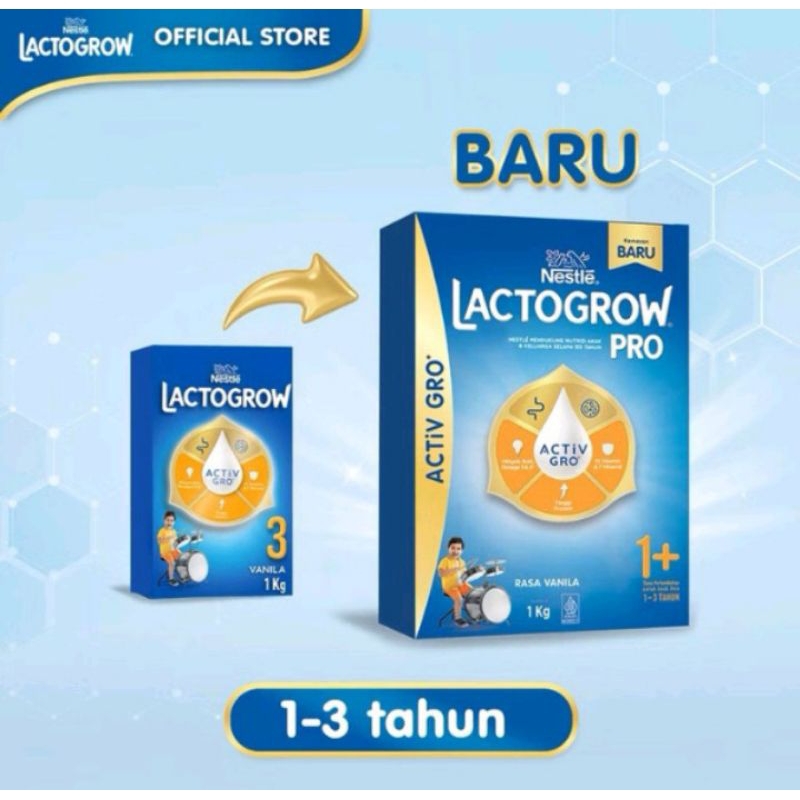 

LACTOGROW PRO 1+ VANILA /1-3 TAHUN 1KG