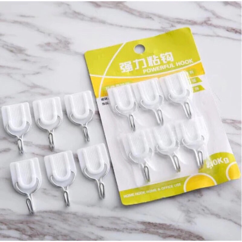 Hook Set Gantungan Hook Kait 6in1 Gantungan Dapur Spatula Panci Gorden Tempel Dinding