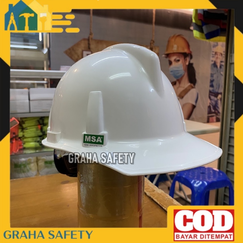 Helm Safety MSA Topgard SNI Warna Putih - Helm Safety MSA Top Gard Lokal SNI