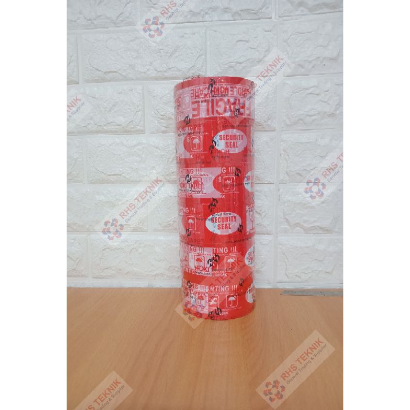 

LAKBAN FRAGILE MERAH ( 48mm x 90 Yard)