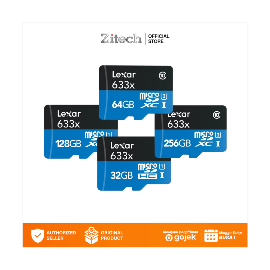 Memory Card Lexar Micro SD 633x 32GB/64GB/128GB/256GB