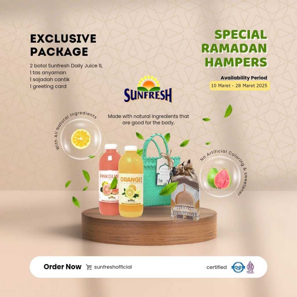 

Hampers Ramadhan Sunfresh Exclusive Package - Spesial Lebaran Idul Fit