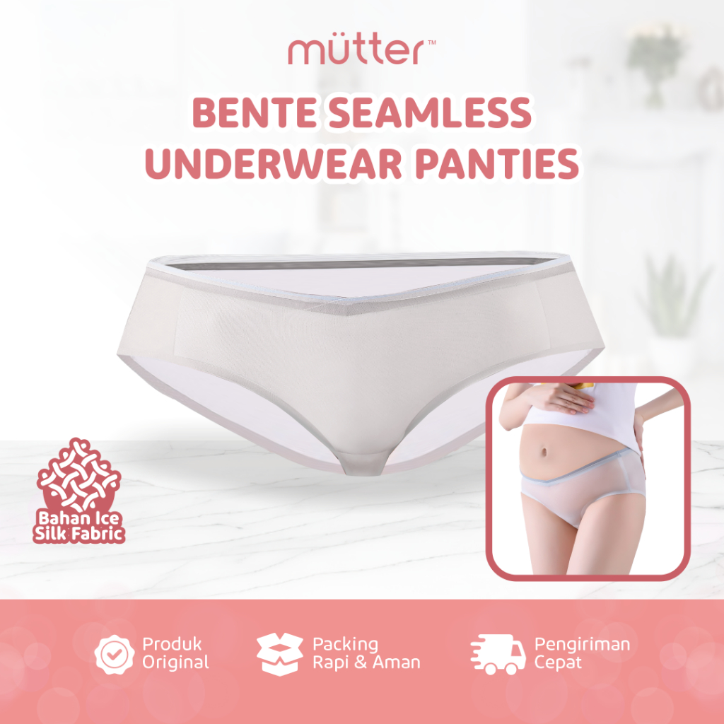 Mutter Ice Silk Seamless Maternity Panties Celana Dalam Hamil UB06