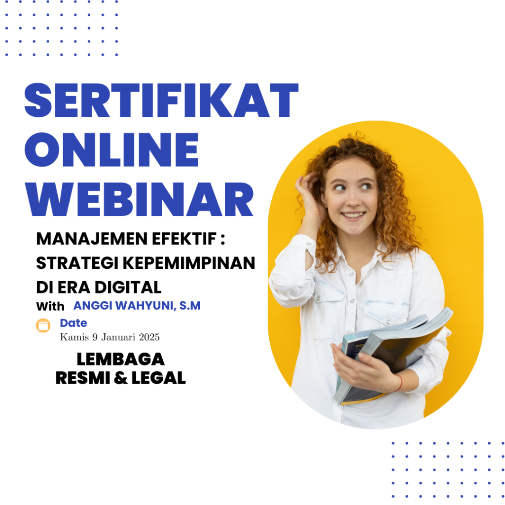 Sertifikat Webinar Manajemen Resmi Nasional