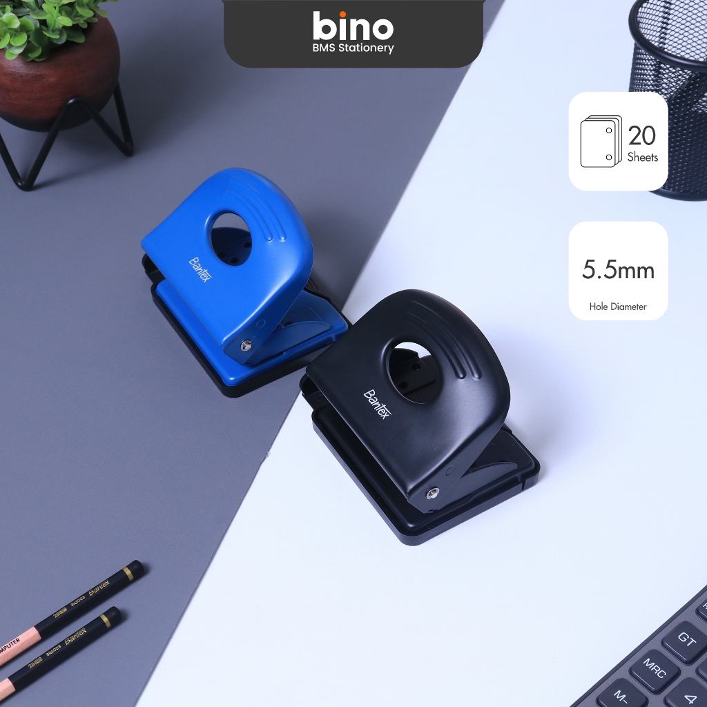 

[BMS Bekasi] Bantex Pelubang / Pembolong Kertas / Punch Besi Metal Untuk 20 Halaman BD6202