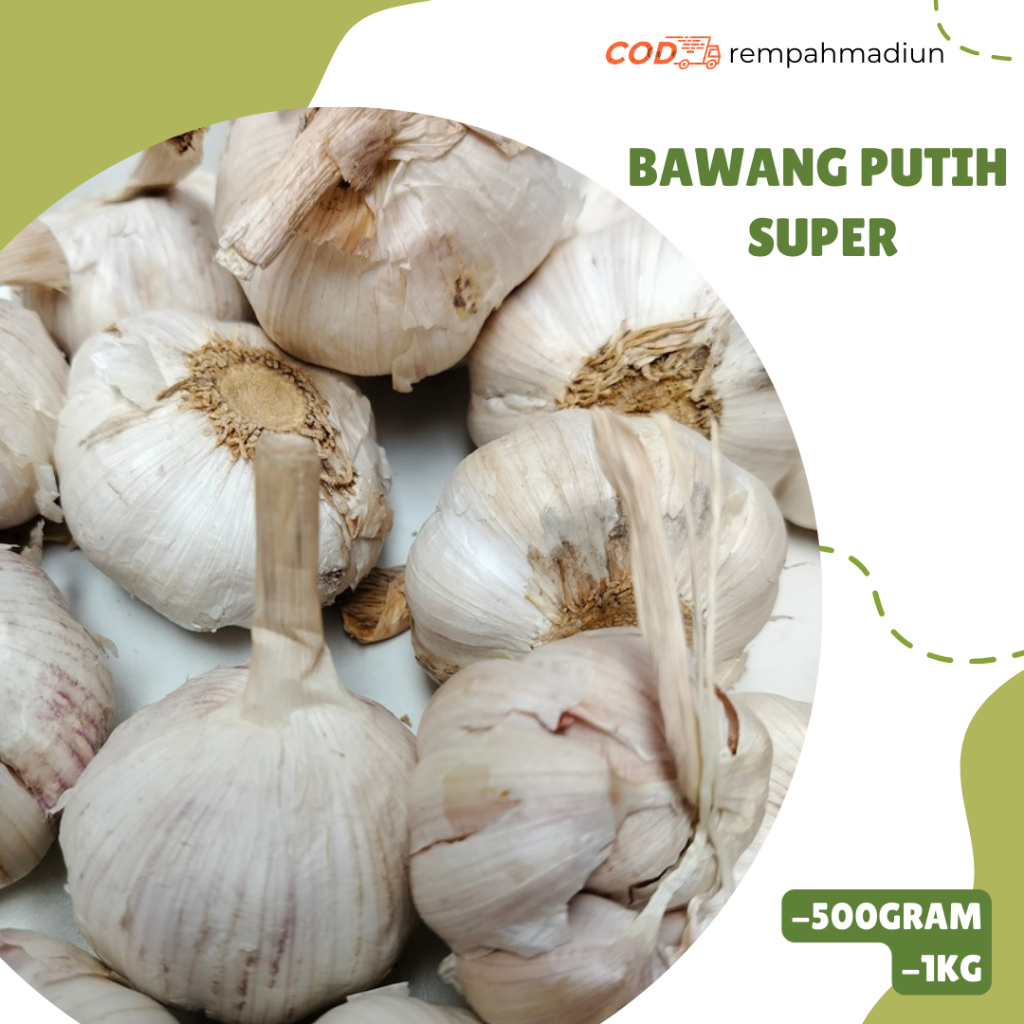 

BAWANG PUTIH BIASA | BAWANG PUTIH SUPER - 500gram -1KG