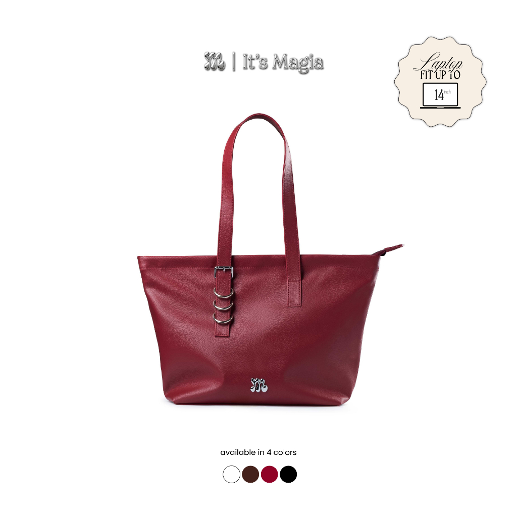 MAGIA Hailey Bag Maroon Leather Totebag