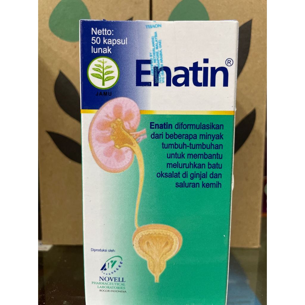Enatin Botol 50's Kapsul Novell - Obat Batu Ginjal / Obat Batu Empedu