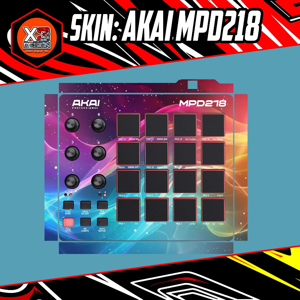SKINZ AKAI MPD218 ALL VARIAN COLOUR & CUSTOM DESIGN