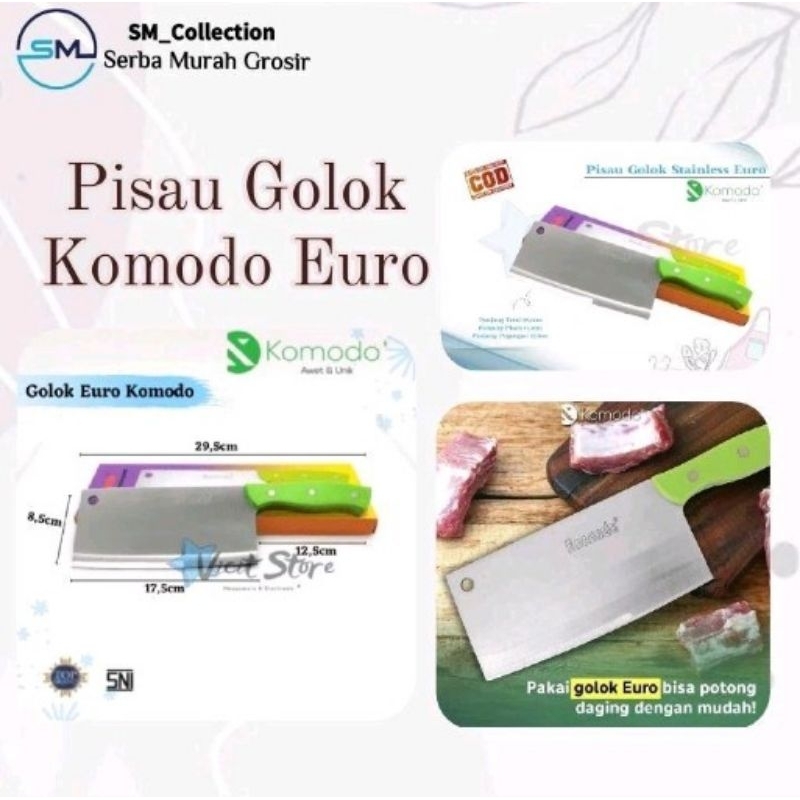 Pisau Daging/Pisau Dapur/Pisau Stainless Steel/Pisau Golok Komodo Euro