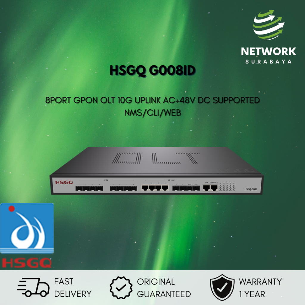 G008ID HSGQ 8 PORT GPON SFP SLOTS 2*1G SFP+ UPLINK SLOT