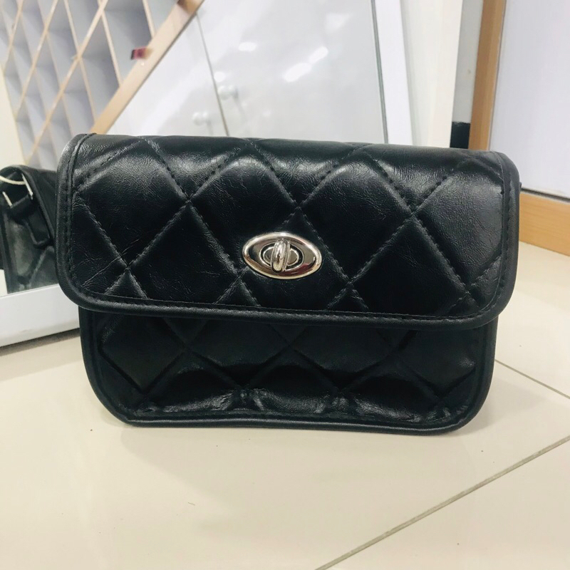 Miniso Crossbody bag Classic Diamond lattice pattern / Tas wanita tas slempang tas bahu