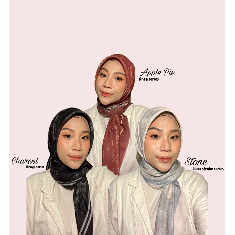 DAFANYA - Jilbab Motif Kerudung Segi Empat Hijab Scarf bahan Voal