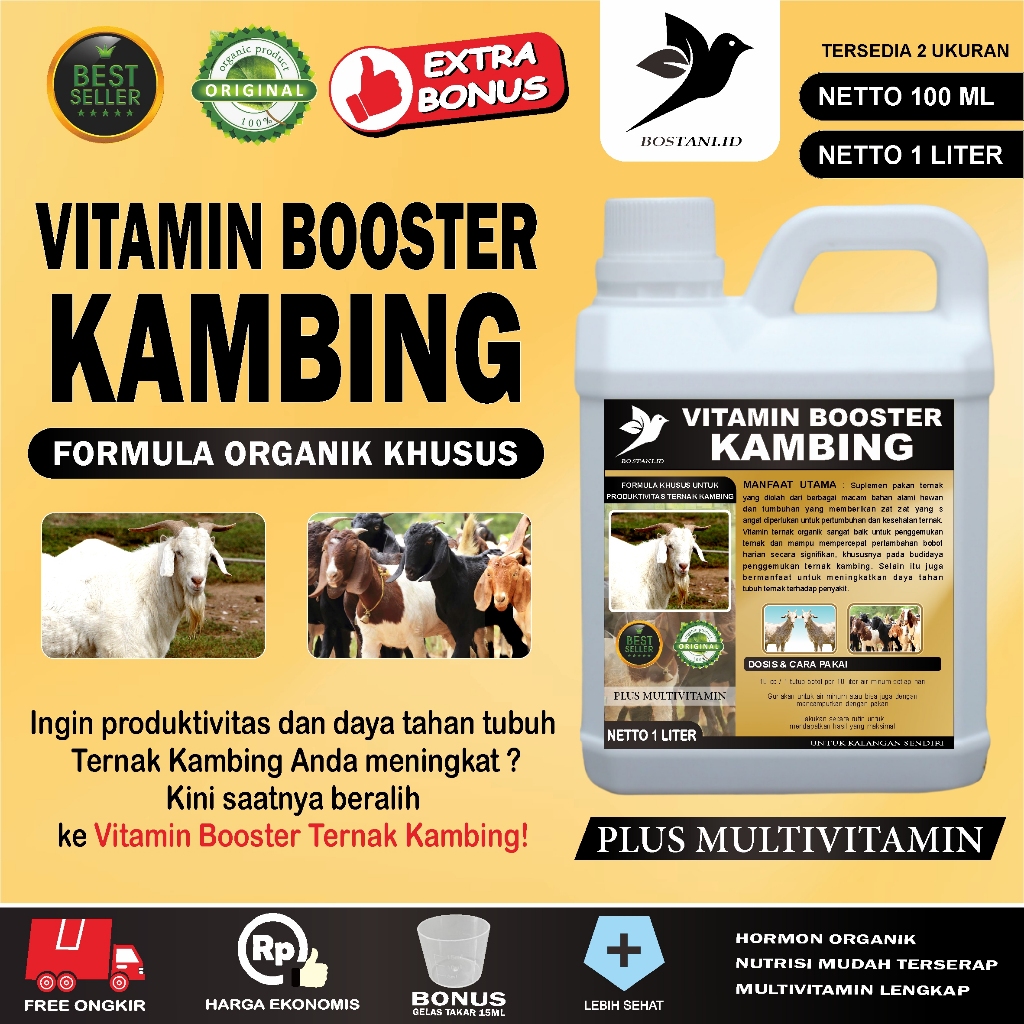 VITAMIN KAMBING / BOOSTER PERTUMBUHAN KAMBING/ NUTRISI KAMBING / PENGGEMUK KAMBING / JAMU KAMBING / 