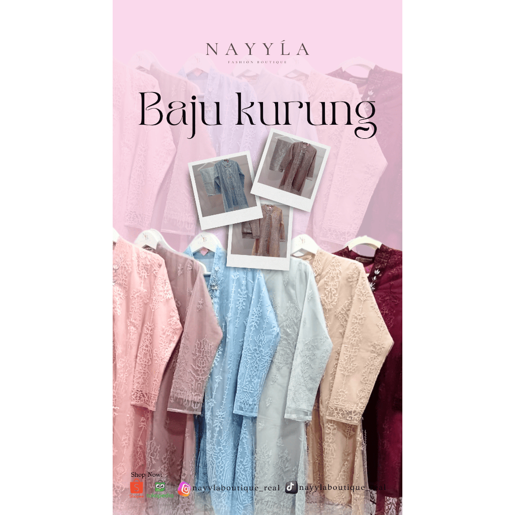 SETELAN BAJU KURUNG , Setelan Baju Kurung Brokat design Kekinian , Baju Wanita Elegan Dan Anggun