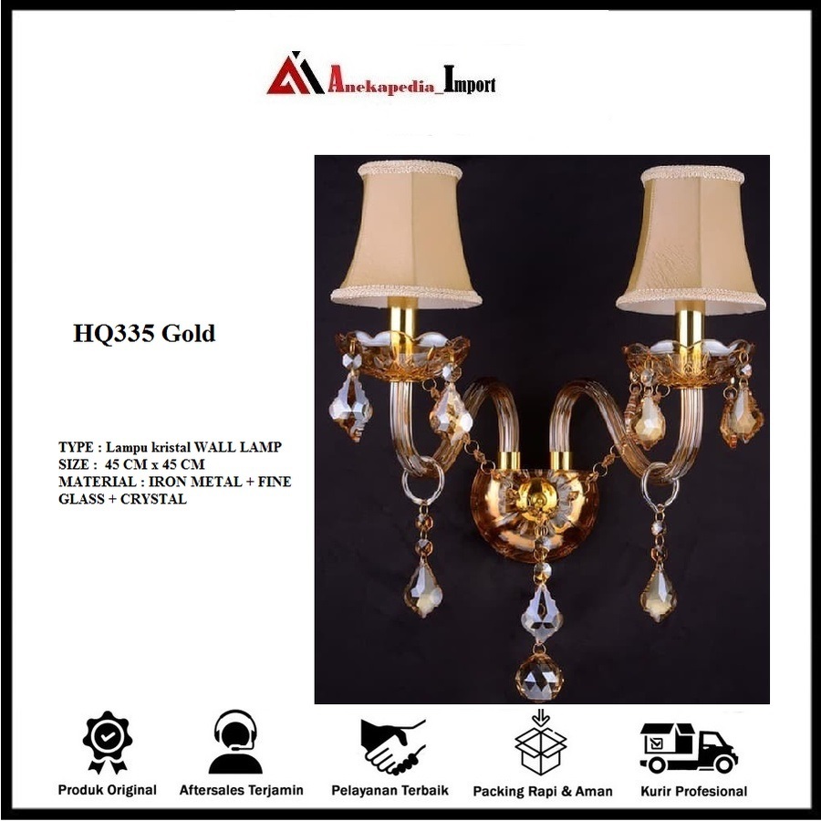 Lampu Hias - Lampu Dinding - Wall Lamp Crystal - Lampu Dinding Kristal - Lampu Dinding Crystal - Lam