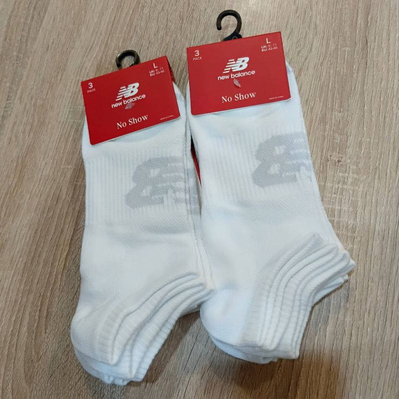 New Balance Flat Knit No Show 3 Pack Unisex | Kaos Kaki New Balance - New Balance Kaos Kaki